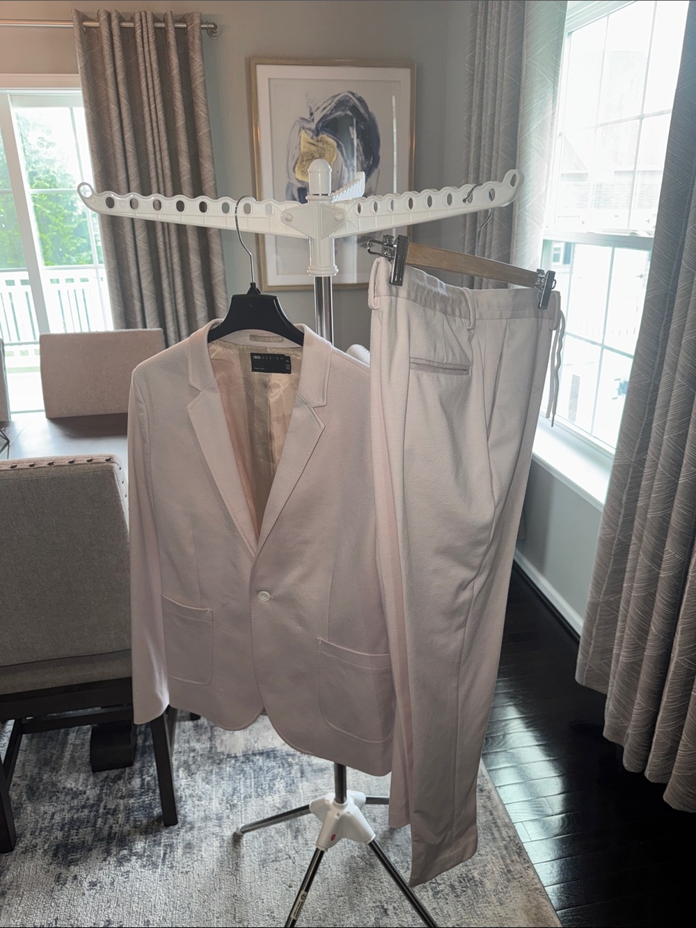 Men's Light Pink Suit Blazer & Trousers - Classic Tailored Fit